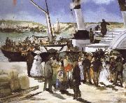 Edouard Manet The Departure of the folkestone Boat china oil painting reproduction